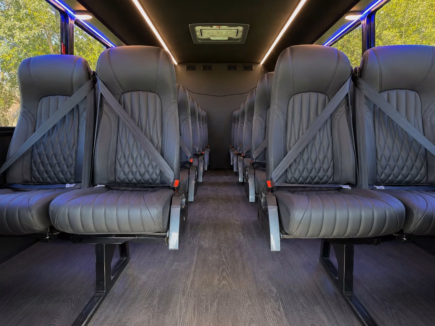 15 passenger minibus interior