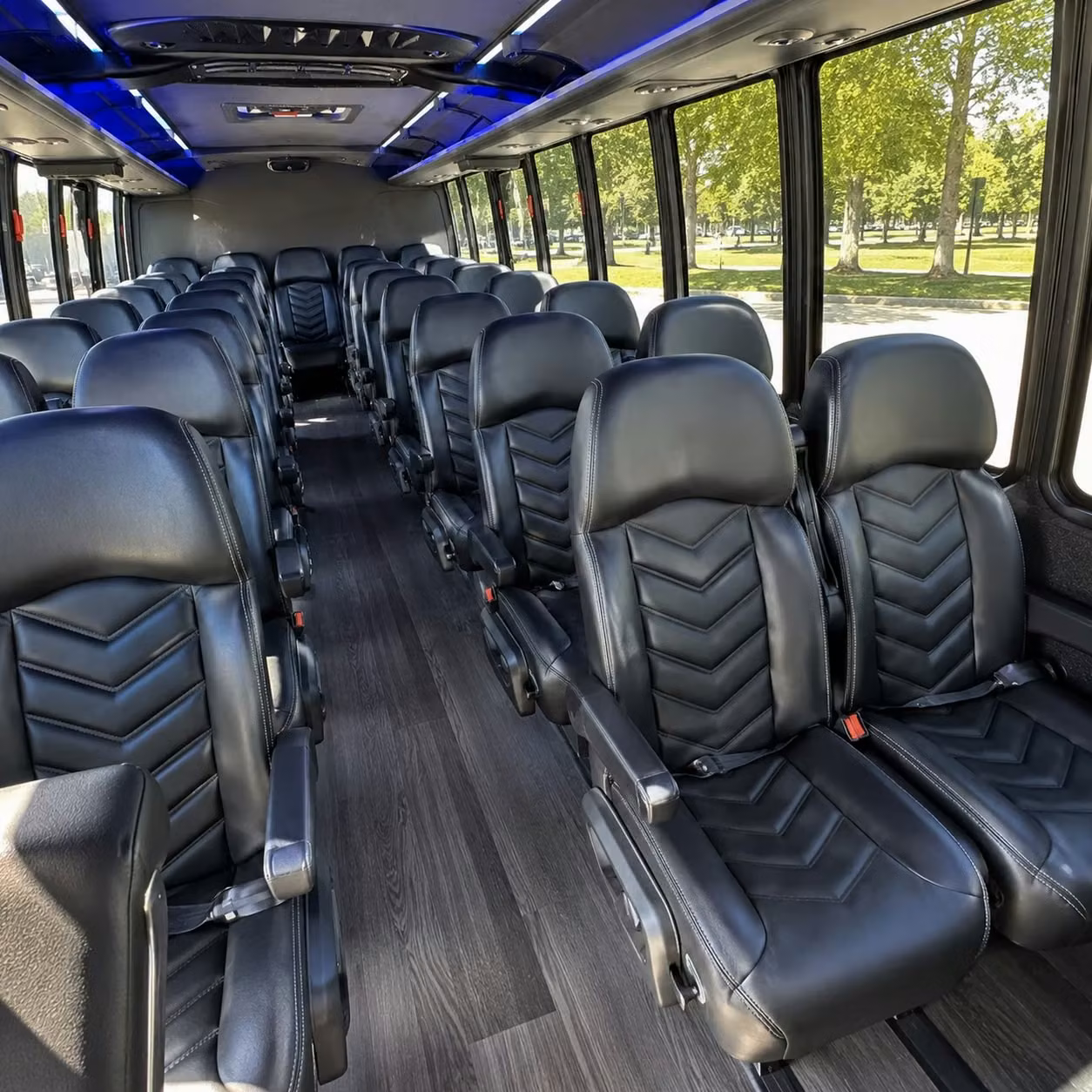 28 passenger minibus interior