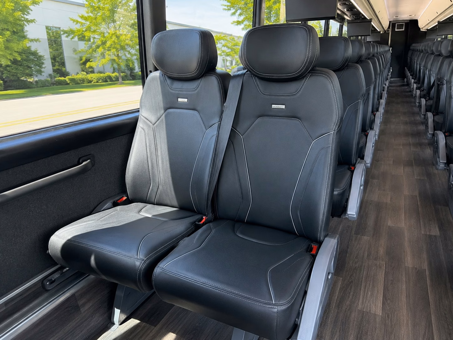 56 passenger charter bus inside