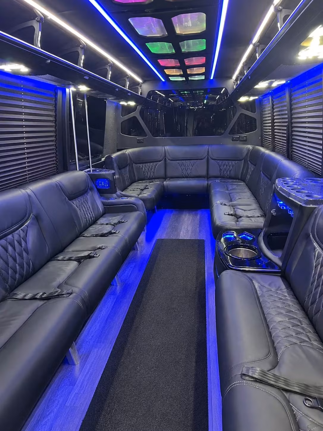 start your reception night right with a party bus that keeps the celebration rolling