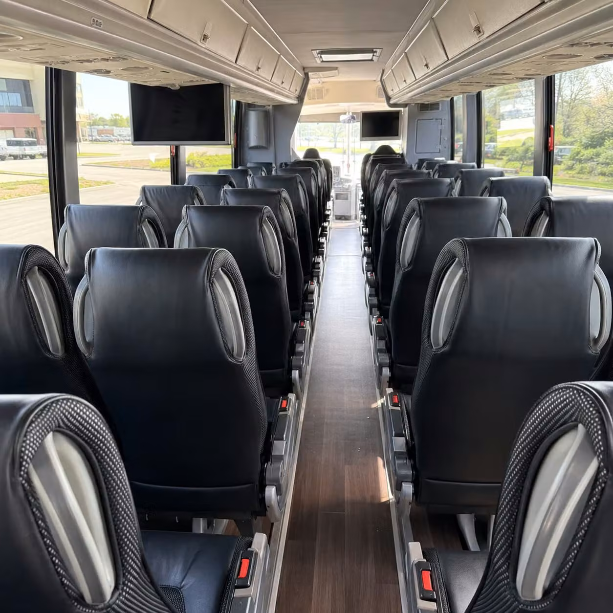 trenton charter bus rental interior